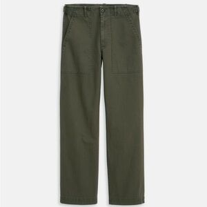 Alex Mill Neil Utility Pants Deep Moss Cotton Travel Hiking Business Casual 12